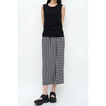 H'S CABINET S/S 2021 女裝黑灰間條半身裙
